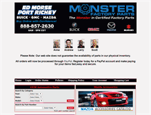 Tablet Screenshot of monsterfactoryparts.com